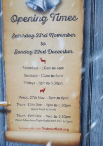 Santa's Post Office opening hours 2019